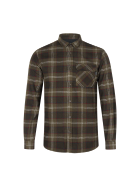 Skjorter - Seeland - GREEN FLANNEL SHIRT PINE GREEN CHECK