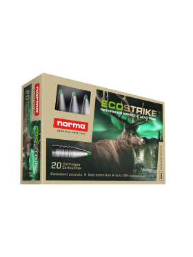 Blyfri riffelammunition - Norma - Ecostrike 9,3x62 14,9g.